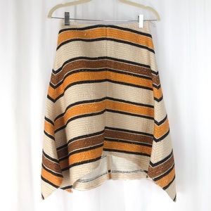 CHLOE/ tweed 70s style stripe skirt